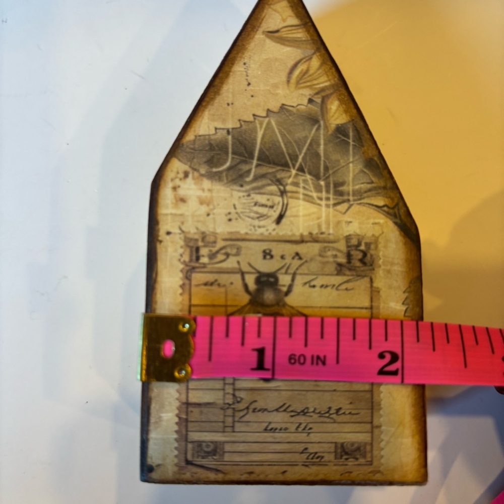 SET/5 3 Wood House Decor with Bee Design, Tray, Garland - Picture 8 of 12